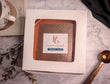 Dalgona coffee cake with white gift box